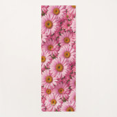 ピンク春フローラピンクデイジーレトロピンク花 ヨガマット (正面)