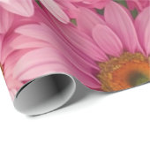 ピンク春フローラピンクデイジーレトロピンク花 ラッピングペーパー (ロールコーナー)