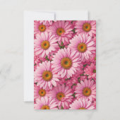 ピンク春フローラピンクデイジーレトロピンク花 出欠カード (裏面)
