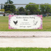 ピンク春フローラファームハウスバナー 横断幕 (インサイチュ)