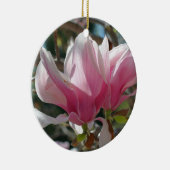 ピンク春マグノリアフラワーズフラワーオーナメント セラミックオーナメント (右)