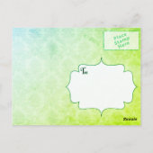 ピンク春リース考えズオブユーポストカード ポストカード (裏面)