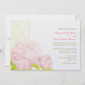 ピンク春ロマンスピ結婚オニー 招待状 (裏面)