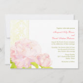 ピンク春ロマンスピ結婚オニー 招待状 (裏面)