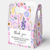 ピンク春ワイルドフラワーガールズファースト誕生日 フェイバーボックス (オープン)