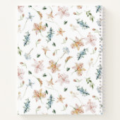 ピンク春水彩フローラモノグラム名 ノートブック (裏面)