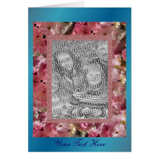 ピンク春花花デザイン写真 (正面)