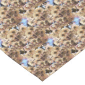 ピンク春花花自然アートパターン ショートテーブルランナー (コーナー)