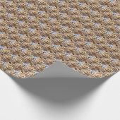 ピンク春花花自然アートパターン ラッピングペーパー (角)