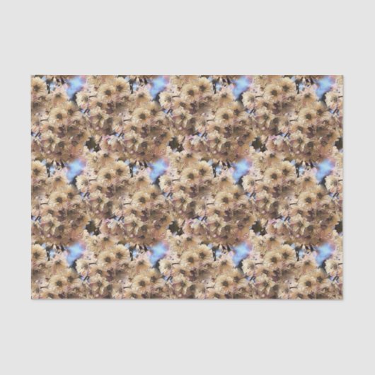 ピンク春花花自然アートパターン 薄葉紙 (正面)