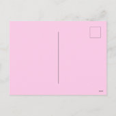 ピンク曲線の波状の抽象芸術 モダン シーズンポストカード (裏面)