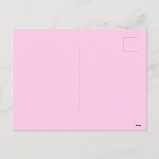 ピンク曲線の波状の抽象芸術 モダン シーズンポストカード (裏面)