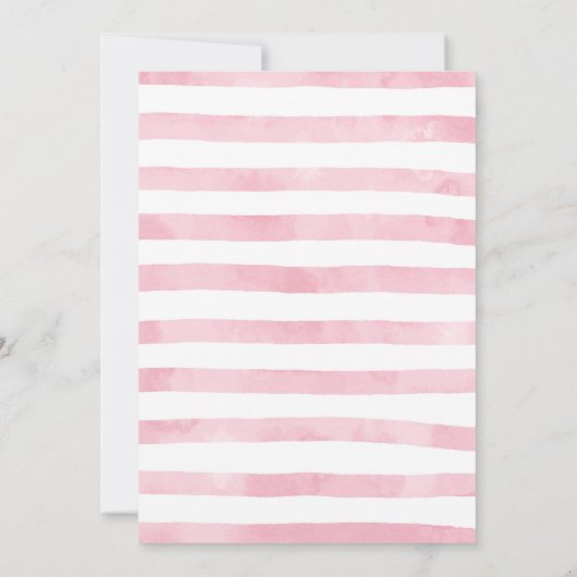 ピンク書道スパパーティー誕生日招待状 招待状 (裏面)