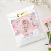 ピンク最初の旅のまわりに日宇宙女の子の誕生日 フェイバーバッグ (封をした状態)