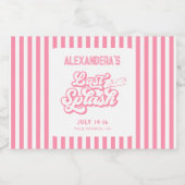 ピンク最後のスプラッシュバチェロレッテ スパークリングワインラベル (シングルラベル)