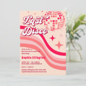 ピンク最後のディスコ70のレトロバチェロレッテ週末 招待状 (スタンド正面)