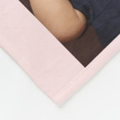 ピンク最高のおばあちゃん花フォトコラージュ フリースブランケット (角)