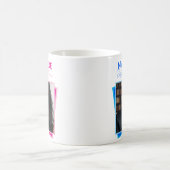 ピンク最高のとブルーの色で今までの2枚の写真のママとパパ コーヒーマグカップ (中央)