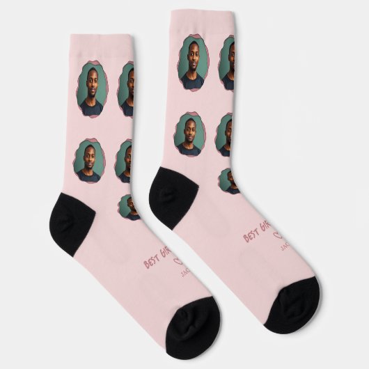 ピンク最高ののガールフレンド写真 ソックス (右)