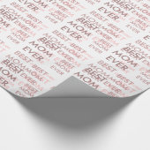 ピンク最高のの白い母の日 ラッピングペーパー (角)