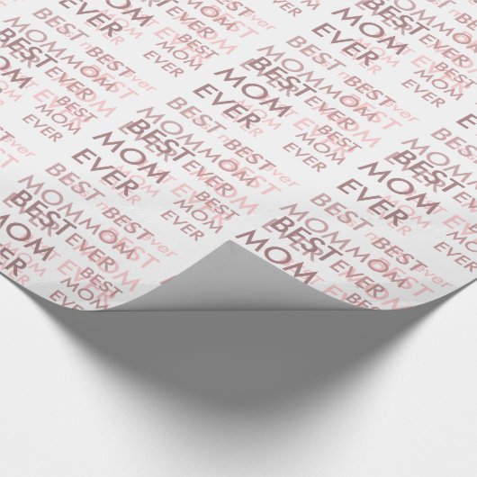 ピンク最高のの白い母の日 ラッピングペーパー (角)