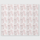 ピンク最高のの白い母の日 ラッピングペーパー (フラット)