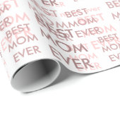 ピンク最高のの白い母の日 ラッピングペーパー (ロールコーナー)