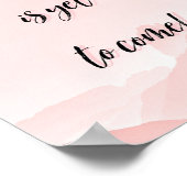 ピンク最高のの背景には来まだ引用文していない ポスター (角)