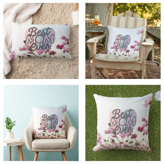 ピンク最高のの花母が母の日を幸せに ランバークッション
