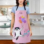 ピンク最高のキャットお母さんオールオーバープリントエプロン エプロン