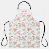 ピンク最高のフローラエプロンという名前の調理師 エプロン (正面)