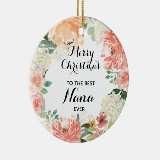 ピンク最高のフローラナ・エバパーソナライズされたー セラミックオーナメント (右)