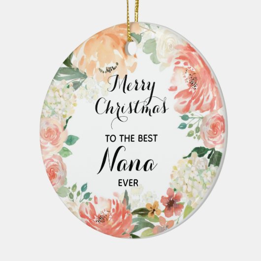 ピンク最高のフローラナ・エバパーソナライズされたー セラミックオーナメント (左)