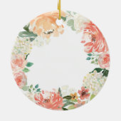 ピンク最高のフローラナ・エバパーソナライズされたー セラミックオーナメント (裏面)