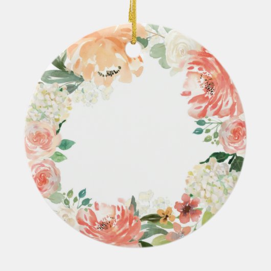 ピンク最高のフローラナ・エバパーソナライズされたー セラミックオーナメント (裏面)