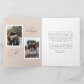 ピンク最高のフローラフレンズハッピーバースデー カード (内部)