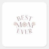 ピンク最高のフローラママ スクエアシール (正面)
