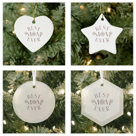 ピンク最高のフローラママ セラミックオーナメント