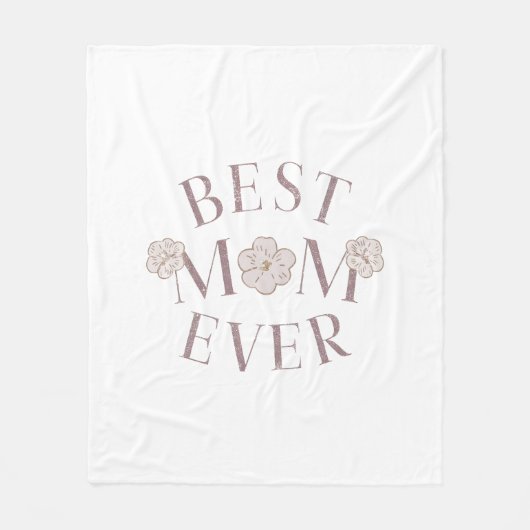 ピンク最高のフローラママ フリースブランケット (正面)