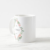 ピンク最高のフローラマームエバー コーヒーマグカップ (正面左)