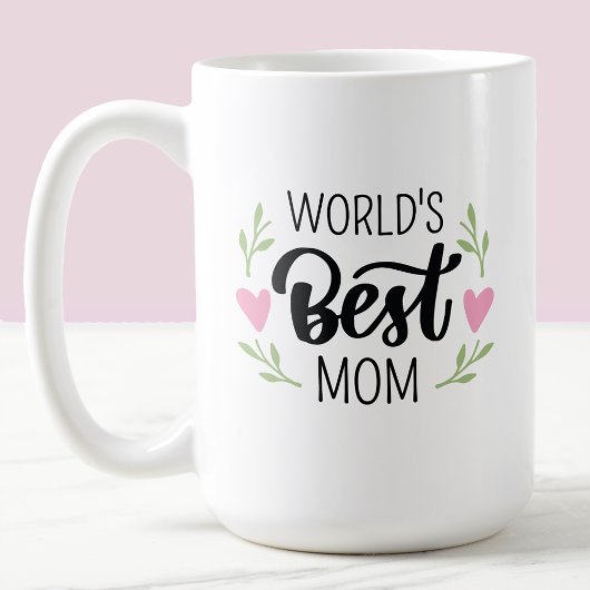 ピンク最高のワード母の日 コーヒーマグカップ