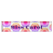 ピンク机用ネームプレート デスクネームプレート (正面)