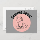 ピンク来のベビーが近い ポストカード (正面/裏面)