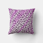 ピンク柄ヒョウの毛皮抽象芸術 クッション (裏面)