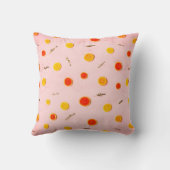 ピンク柑橘類のカスタマイズ可能な枕 クッション (裏面)