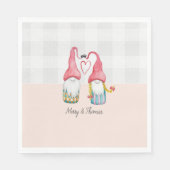 ピンク格言インラブウォーターカラーハンド絵を描 スタンダードランチョンナプキン (正面)