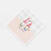 ピンク格言インラブウォーターカラーハンド絵を描 スタンダードランチョンナプキン (角)