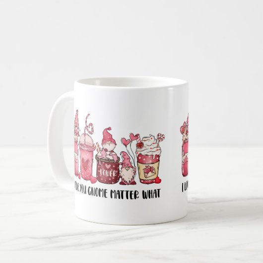 ピンク格言コーヒーカップバレンタインデーMUG コーヒーマグカップ (正面左)