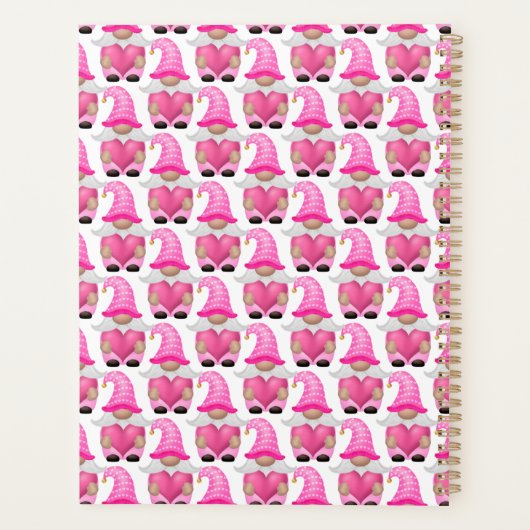 ピンク格言ハートウッドランドスカンジナビアかわいい プランナー手帳 (裏面)