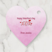 ピンク格言バレンタインカップル フェイバータグ (裏面)